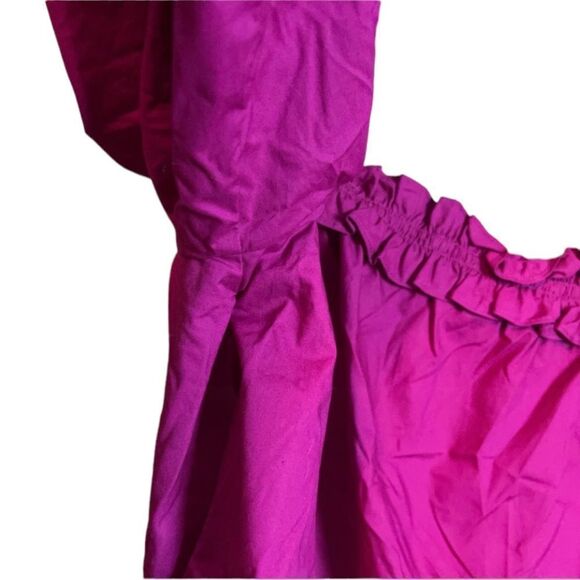 NWT! J. Crew ruffle penny top in magenta - Picture 12 of 13